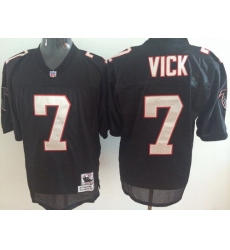 Men Falcons #7 Michael Vick Throwback Black NFL Jersey