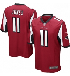 Men Nike Atlanta Falcons 11 Julio Jones Game Red Team Color NFL Jersey