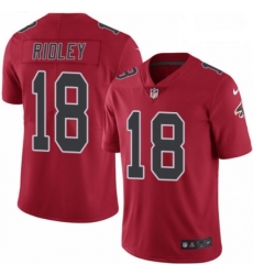 Men Nike Atlanta Falcons 18 Calvin Ridley Elite Red Rush Vapor Untouchable NFL Jersey