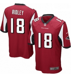 Men Nike Atlanta Falcons 18 Calvin Ridley Game Red Team Color NFL Jersey