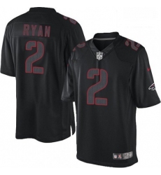 Men Nike Atlanta Falcons 2 Matt Ryan Limited Black Impact NFL Jersey