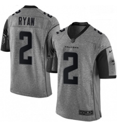 Men Nike Atlanta Falcons 2 Matt Ryan Limited Gray Gridiron NFL Jersey