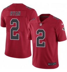Men Nike Atlanta Falcons 2 Matt Ryan Limited Red Rush Vapor Untouchable NFL Jersey