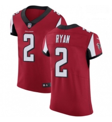 Men Nike Atlanta Falcons 2 Matt Ryan Red Team Color Vapor Untouchable Elite Player NFL Jersey