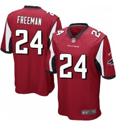 Men Nike Atlanta Falcons 24 Devonta Freeman Game Red Team Color NFL Jersey