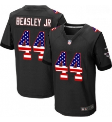 Men Nike Atlanta Falcons 44 Vic Beasley Elite Black Alternate USA Flag Fashion NFL Jersey