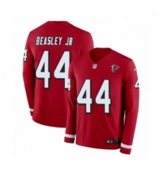 Men Nike Atlanta Falcons 44 Vic Beasley Limited Red Therma Long Sleeve NFL Jersey