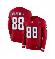 Men Nike Atlanta Falcons 88 Tony Gonzalez Limited Red Therma Long Sleeve NFL Jersey
