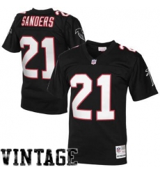 Men Nike Falcons #21 Deion Sanders Black Stitched 1994 Authentic NFL Throwback Jersey