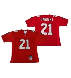 Men Nike Falcons #21 Deion Sanders Red Stitched 1994 Authentic NFL Throwback Jersey