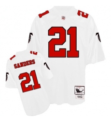 Men Nike Falcons #21 Deion Sanders White Stitched 1994 Authentic NFL Throwback Jersey