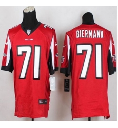 NEW Atlanta Falcons #71 Kroy Biermann Red Team Color Men Stitched NFL Elite Jersey