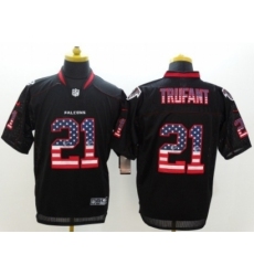 Nike Atlanta Falcons 21 Desmond Trufant Black Elite USA Flag Fashion NFL Jersey