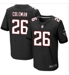 Nike Atlanta Falcons #26 Tevin Coleman Black Alternate Mens Stitched NFL Elite Jersey