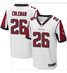 Nike Atlanta Falcons #26 Tevin Coleman White Mens Stitched NFL Elite Jersey