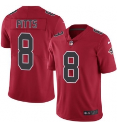 Nike Atlanta Falcons 8 Kyle Pitts Red Men Stitched NFL Limited Rush Jersey