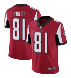 Nike Atlanta Falcons 81 Hayden Hurst Red Team Color Men Stitched NFL Vapor Untouchable Limited Jersey