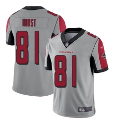 Nike Atlanta Falcons 81 Hayden Hurst Silver Men Stitched NFL Limited Inverted Legend Jersey
