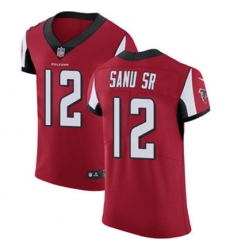 Nike Falcons #12 Mohamed Sanu Sr Red Team Color Mens Stitched NFL Vapor Untouchable Elite Jersey