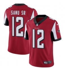 Nike Falcons #12 Mohamed Sanu Sr Red Team Color Mens Stitched NFL Vapor Untouchable Limited Jersey