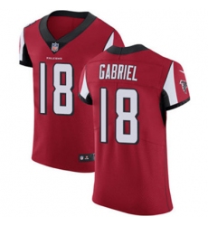 Nike Falcons #18 Taylor Gabriel Red Team Color Mens Stitched NFL Vapor Untouchable Elite Jersey