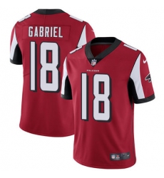 Nike Falcons #18 Taylor Gabriel Red Team Color Mens Stitched NFL Vapor Untouchable Limited Jersey