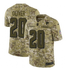Nike Falcons #20 Isaiah Oliver Camo Mens Stitched NFL Limited 2018 Salute To Service Jersey