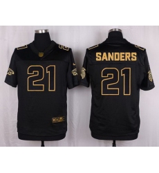 Nike Falcons #21 Deion Sanders Black Mens Stitched NFL Elite Pro Line Gold Collection Jersey