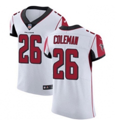 Nike Falcons #26 Tevin Coleman White Mens Stitched NFL Vapor Untouchable Elite Jersey