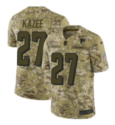 Nike Falcons #27 Damontae Kazee Camo Men Stitched NFL Limited 2018 Salute To Service Jersey
