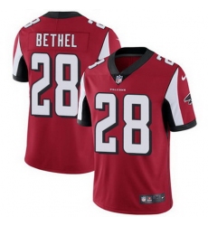 Nike Falcons #28 Justin Bethel Red Team Color Mens Stitched NFL Vapor Untouchable Limited Jersey