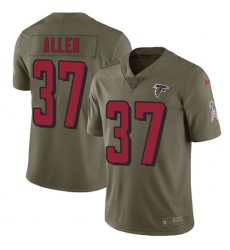 Nike Falcons #37 Ricardo Allen Olive Mens Stitched NFL Limited 2017 Salute To Service Jersey