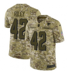 Nike Falcons #42 Duke Riley Camo Mens Stitched NFL Limited 2018 Salute To Service Jersey
