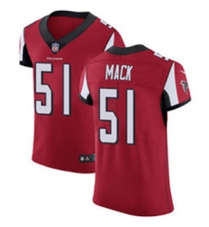 Nike Falcons #51 Alex Mack Red Team Color Mens Stitched NFL Vapor Untouchable Elite Jersey