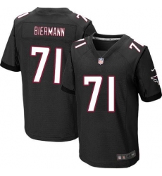 Nike Falcons #71 Kroy Biermann Black Alternate Mens Stitched NFL Elite Jersey