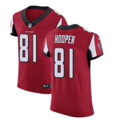 Nike Falcons #81 Austin Hooper Red Team Color Mens Stitched NFL Vapor Untouchable Elite Jersey
