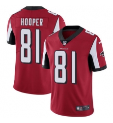 Nike Falcons #81 Austin Hooper Red Team Color Mens Stitched NFL Vapor Untouchable Limited Jersey