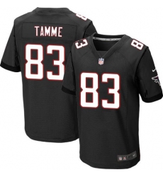 Nike Falcons #83 Jacob Tamme Black Alternate Mens Stitched NFL Elite Jersey