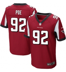 Nike Falcons #92 Dontari Poe Red Team Color Mens Stitched NFL Elite Jersey