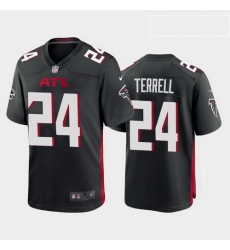 men a.j. terrell atlanta falcons black game jersey 2020 
