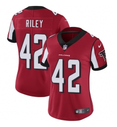 Nike Falcons #42 Duke Riley Red Team Color Womens Stitched NFL Vapor Untouchable Limited Jersey