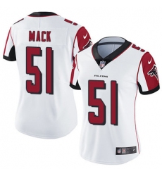 Nike Falcons #51 Alex Mack White Womens Stitched NFL Vapor Untouchable Limited Jersey