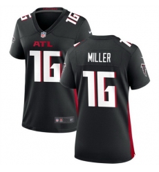 Women Atlanta Falcons 16 Scott Miller Black Stitched Jersey 28Run Small 29