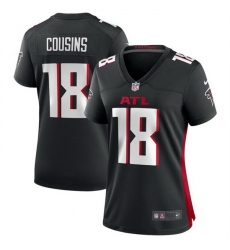 Women Atlanta Falcons 18 Kirk Cousins Black Stitched Jersey