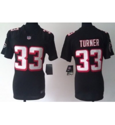Women Nike Atlanta Falcons #33 Michael Turner Black NFL Jerseys
