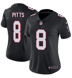 Women Nike Atlanta Falcons 8 Kyle Pitts Black Alternate Women Stitched NFL Vapor Untouchable Limited Jersey