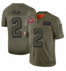 Womens Atlanta Falcons 2 Matt Ryan Limited Camo 2019 Salute to Service Football Jersey
