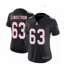 Womens Atlanta Falcons 63 Chris Lindstrom Black Alternate Vapor Untouchable Limited Player Football Jersey