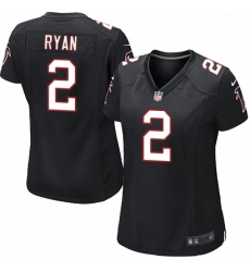 Womens Nike Atlanta Falcons 2 Matt Ryan Game Black Alternate NFL Jersey