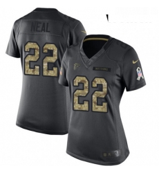 Womens Nike Atlanta Falcons 22 Keanu Neal Limited Black 2016 Salute to Service NFL Jersey